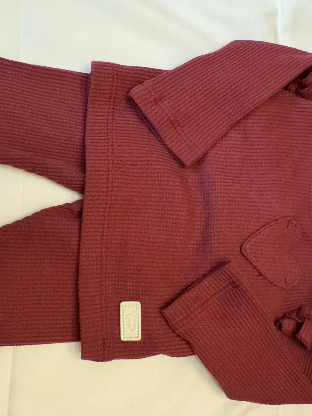 Koala Kids Baby Girl Flannel Two-Piece Set  Bundle- Burgundy & Red